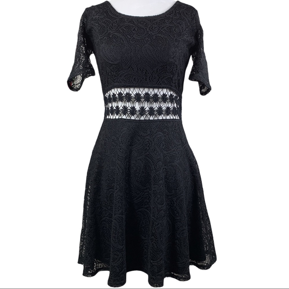 Bailey Blue Paisley Cut Out Waist A-Line Dress